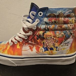 Vans High-Top Canvas Sneaker in Black and White